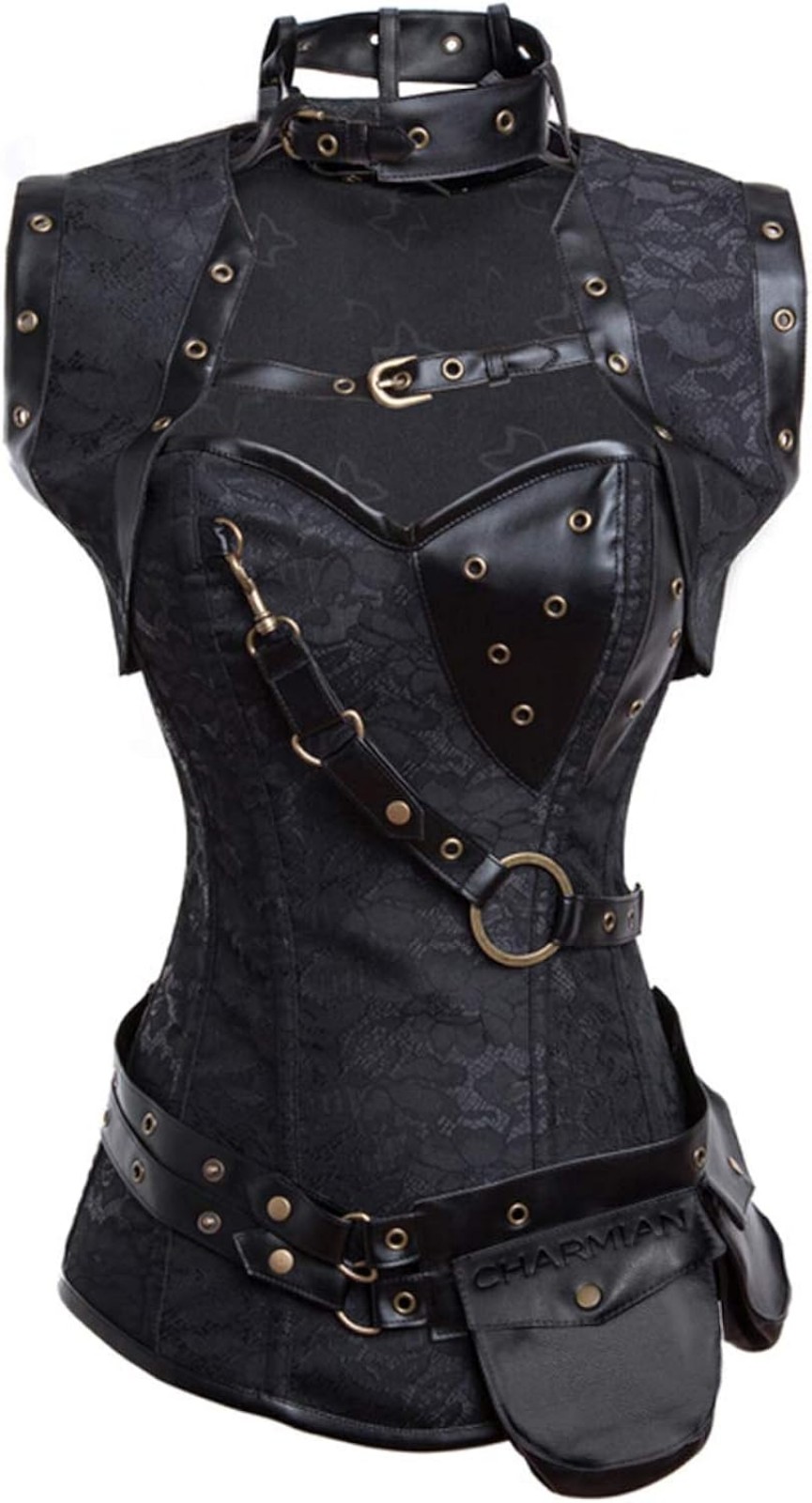 Women's Steampunk Spiral Steel Boned Vintage Retro Corset Tops Bustier LARGE