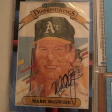 1989 donruss mark mcguire autograph jumbo card