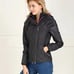 Superdry Women's Black Long Sleeve Hooded Thermal Winter Windbreaker Jacket Sz M