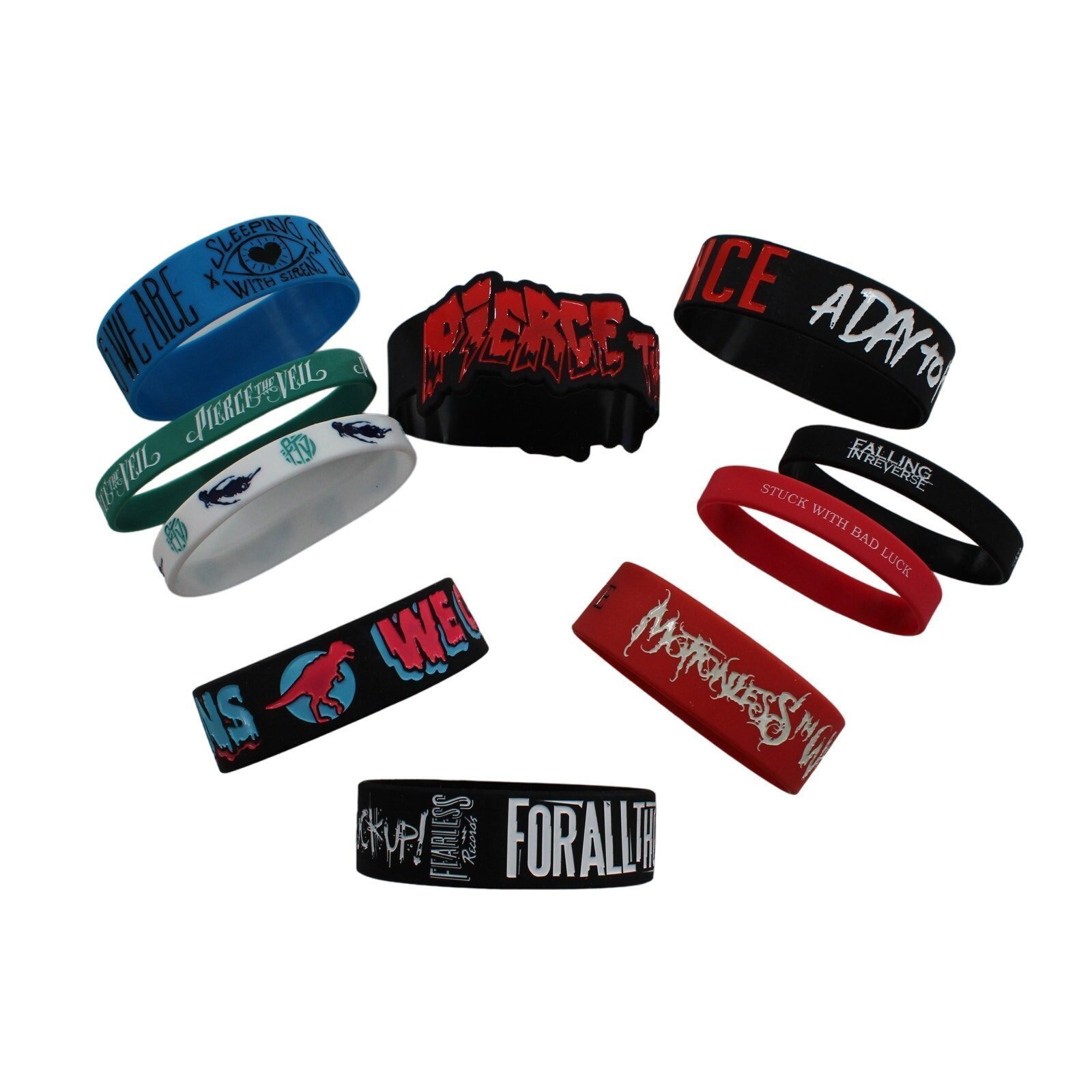 10 Wristbands Pierce the Veil Sleeping with Sirens We Came As Romans & Others