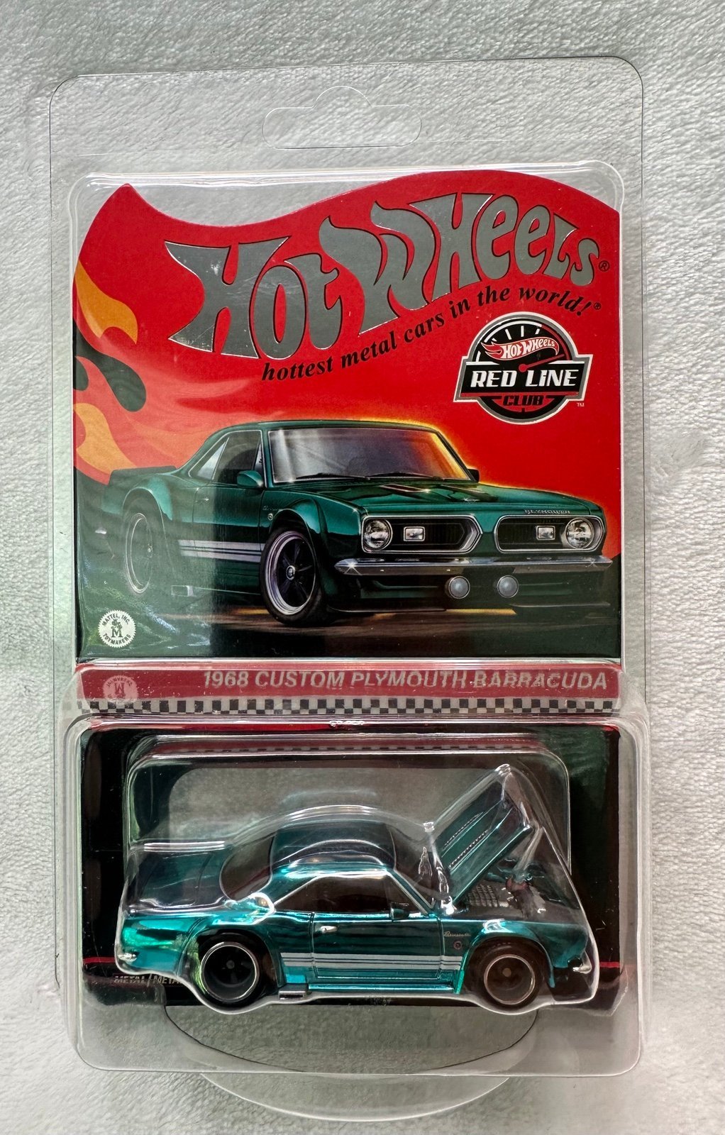 2024 RLC Hot Wheels 1968 Custom Plymouth Barracuda Red Line Club Exclusive NEW
