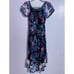 Flying Tomato Dress S Blue Pink Floral Feminine Maxi High Low Off Shoulder Boho