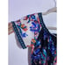 Flying Tomato Dress S Blue Pink Floral Feminine Maxi High Low Off Shoulder Boho