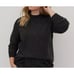 Torrid Woman's Luxe Cozy Fleece Mockneck Long Sleeve Sweater Dark Grey Size 1