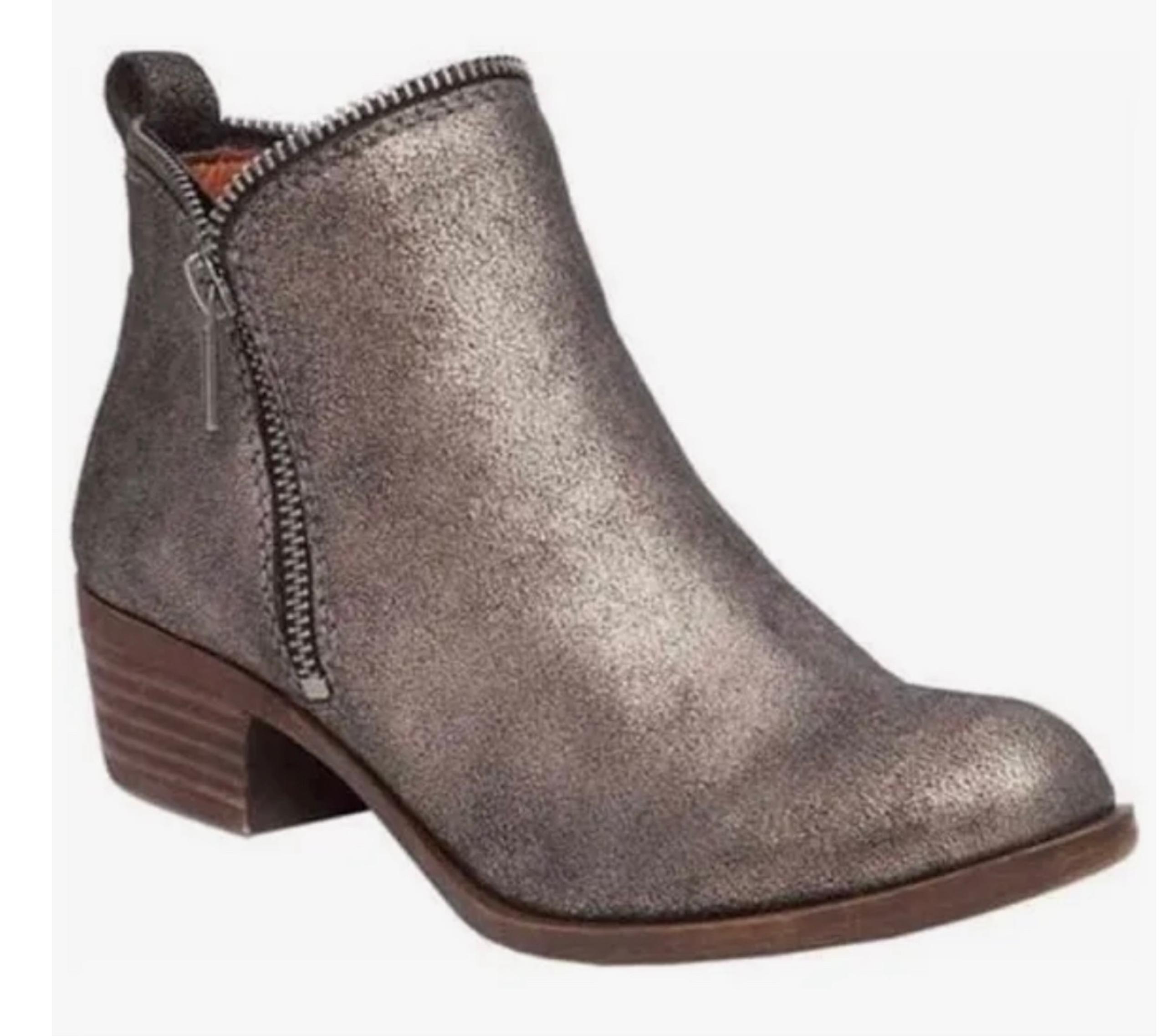 Size 12 Lucky Brand Women's Leather Ankle Boots Booties