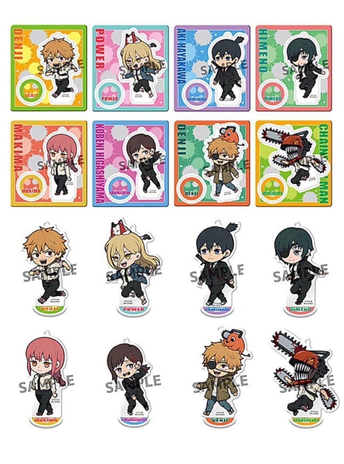 Chainsaw man acrylic stand Denji pochita Power Aki megahouse complete set