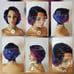 custom colored short and sassy bob wig