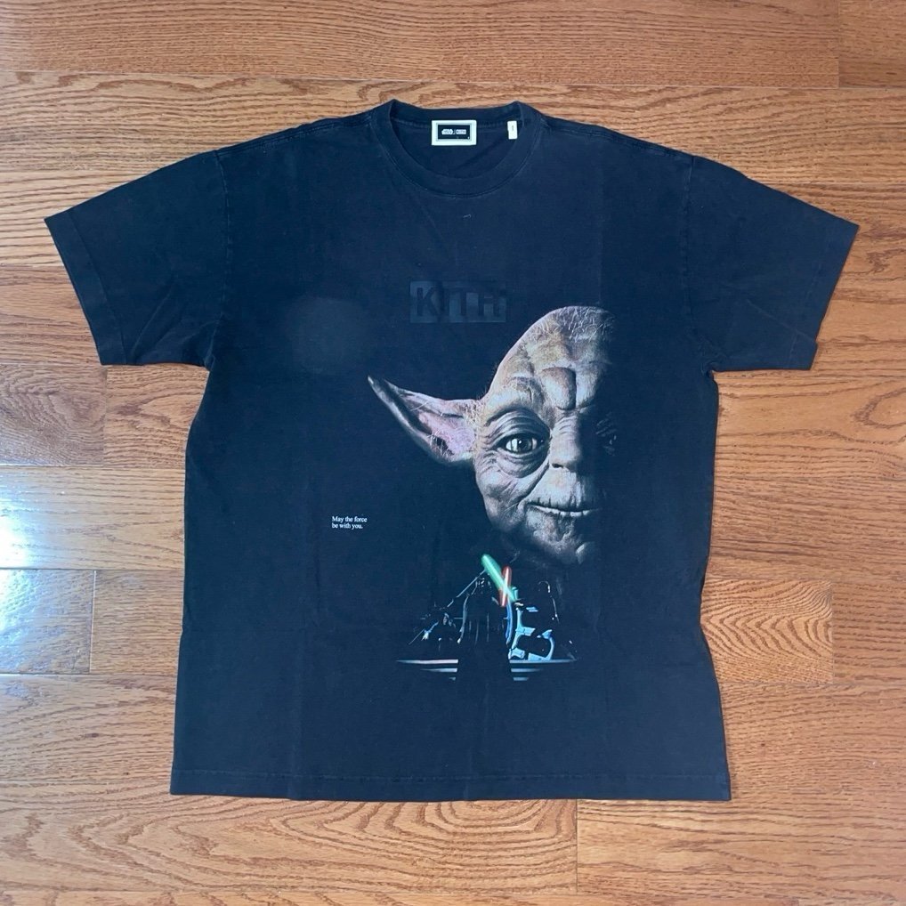 Kith x STAR WARS Yoda Vintage Tee Black