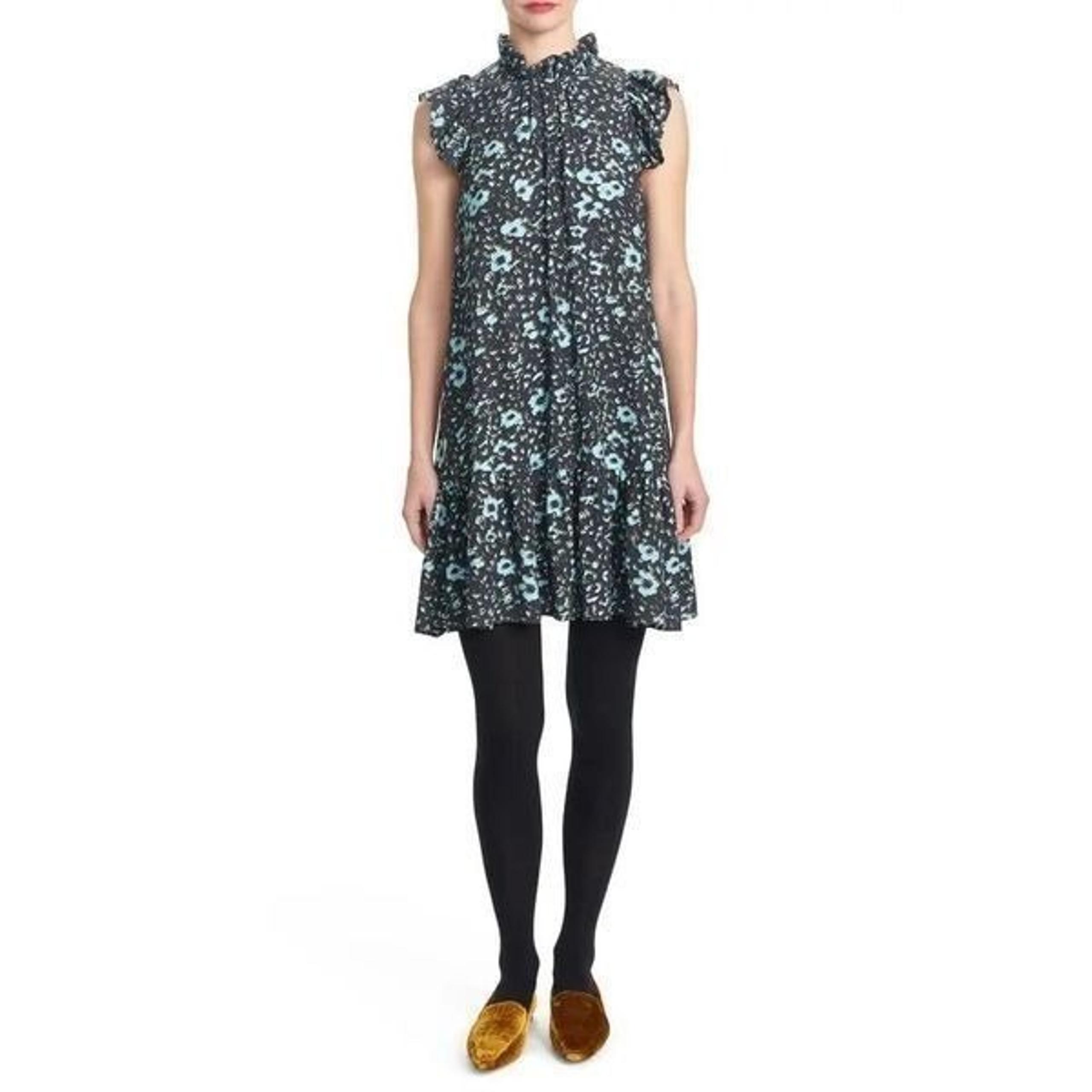 COREY LYNN CALTER Kai Ruffle Dress floral $229 Size Medium