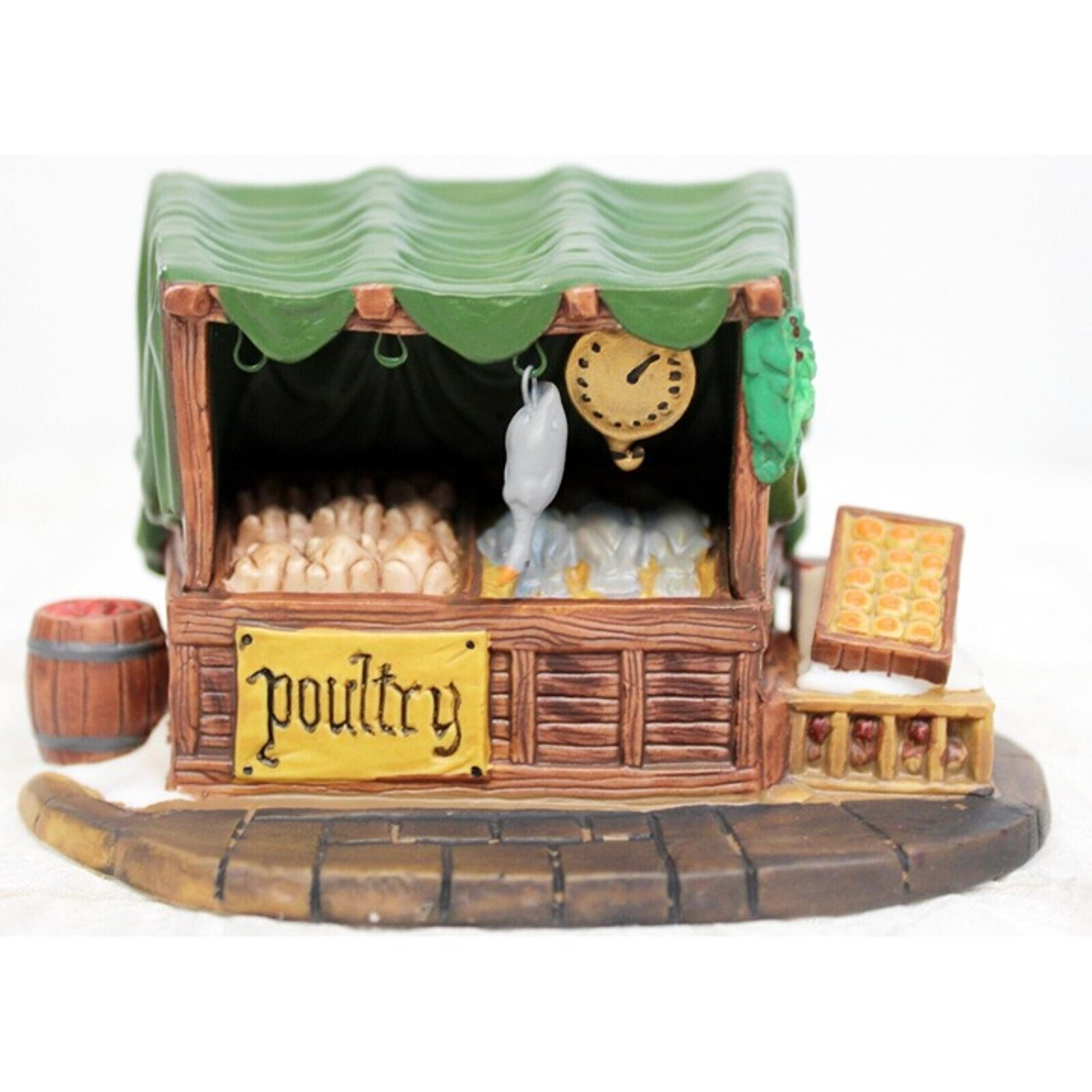Vtg 90s Dept 56 Heritage Village Dickens Ceramic Poultry Market Stand Ducks