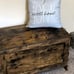 NEW Brown Toy Box, Retro Wooden Storage Chest, Organiser Entryway Bench