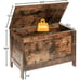 NEW Brown Toy Box, Retro Wooden Storage Chest, Organiser Entryway Bench