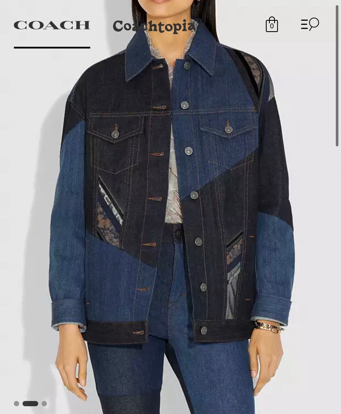 Coach Pretty Punk Patch Oversized Denim Jacket Size 4