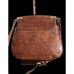 Patricia Nash Rocca saddle leather Veneto Crossbody Bag Purse Signature Map