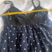 Joie VTG Y2K Navy Polka Dot Babydoll Crochet Trim Cami Top Size S