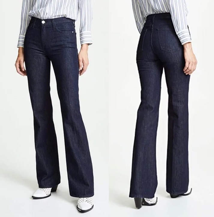 Current Elliot Dark Wash High Rise Straight Leg Jeans