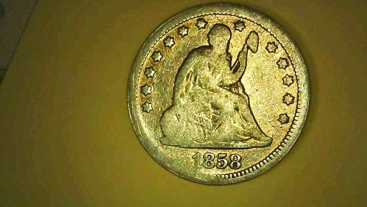 1858 Seated Liberty Quarter