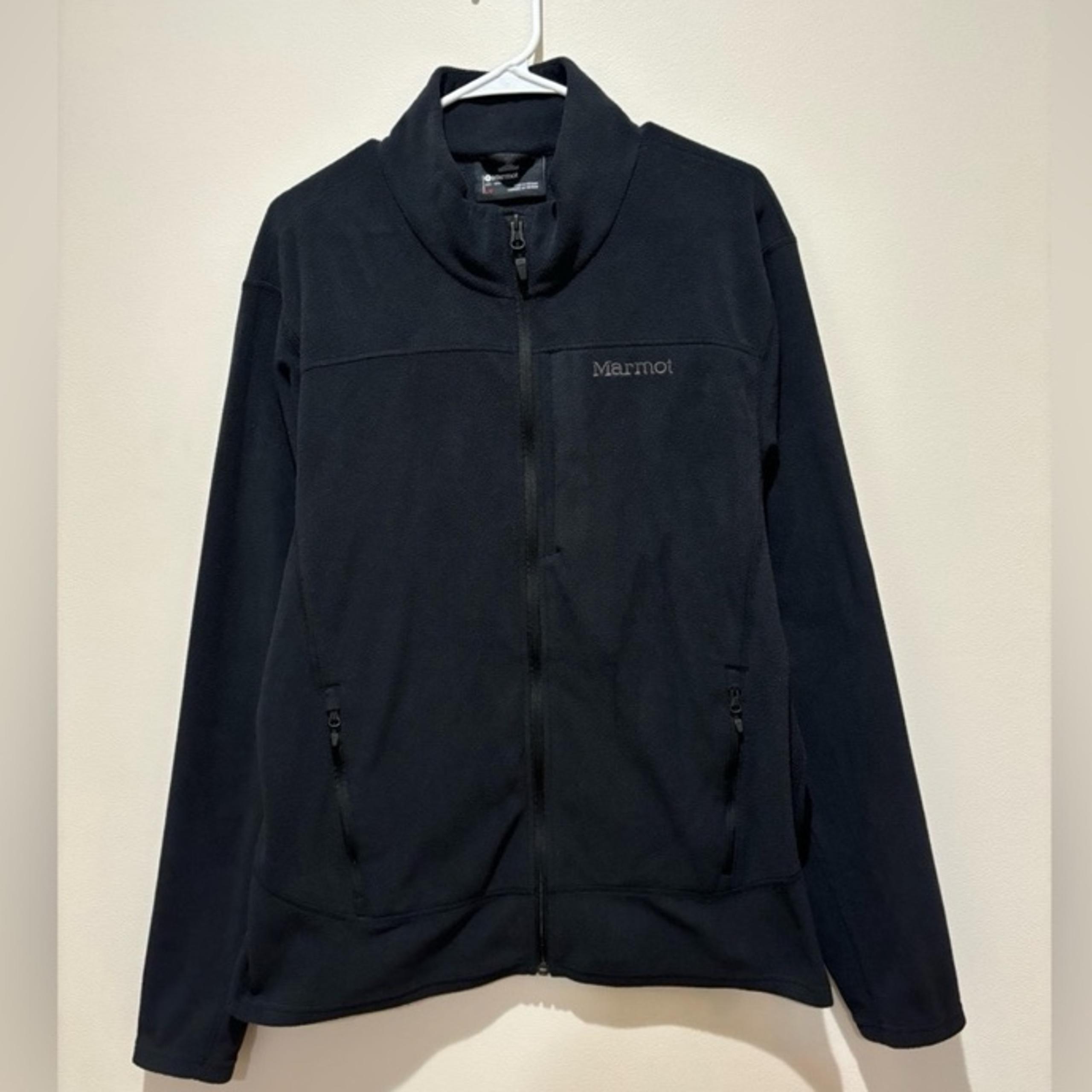 Marmot Black Fleece Jacket Full Zip Men’s Large