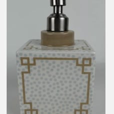 Coton Colors Polka Dot Square Hand Soap Dispenser Blue Beige Laura Johnson