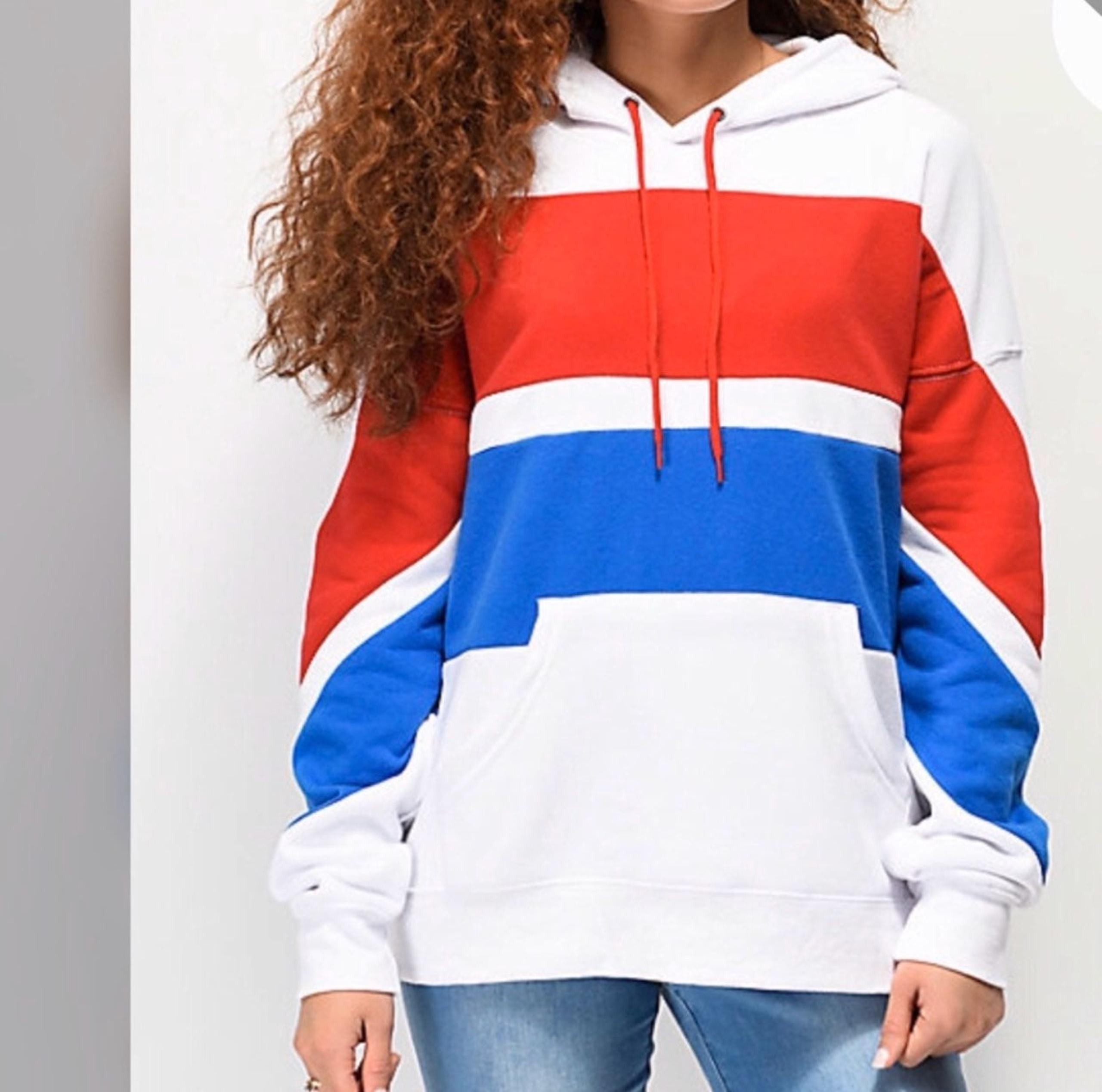 Red/White/Blue SweatShirt Hoodie Medium