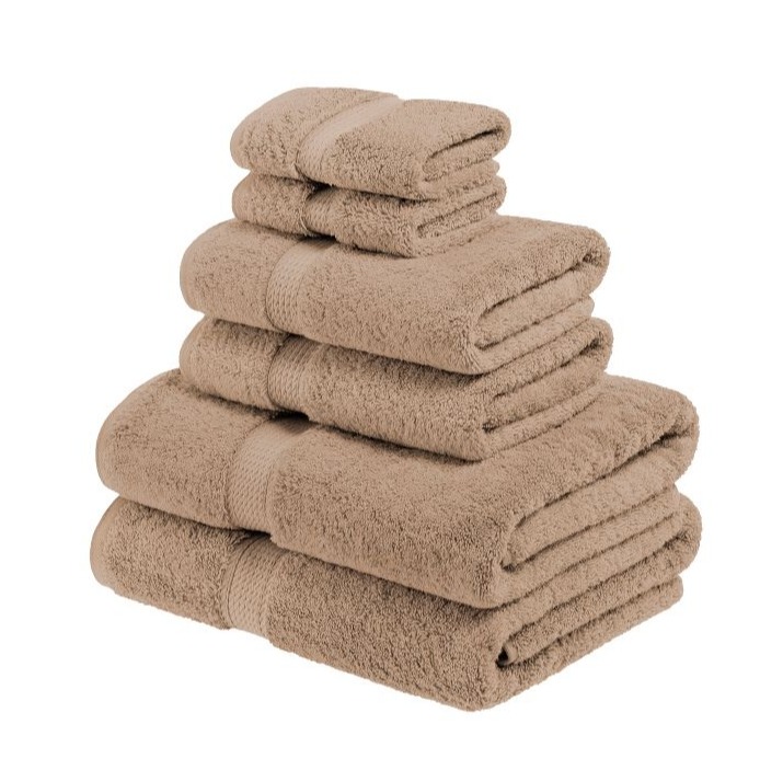 Solid Luxury Premium Cotton 6 Piece Bathroom Towel
