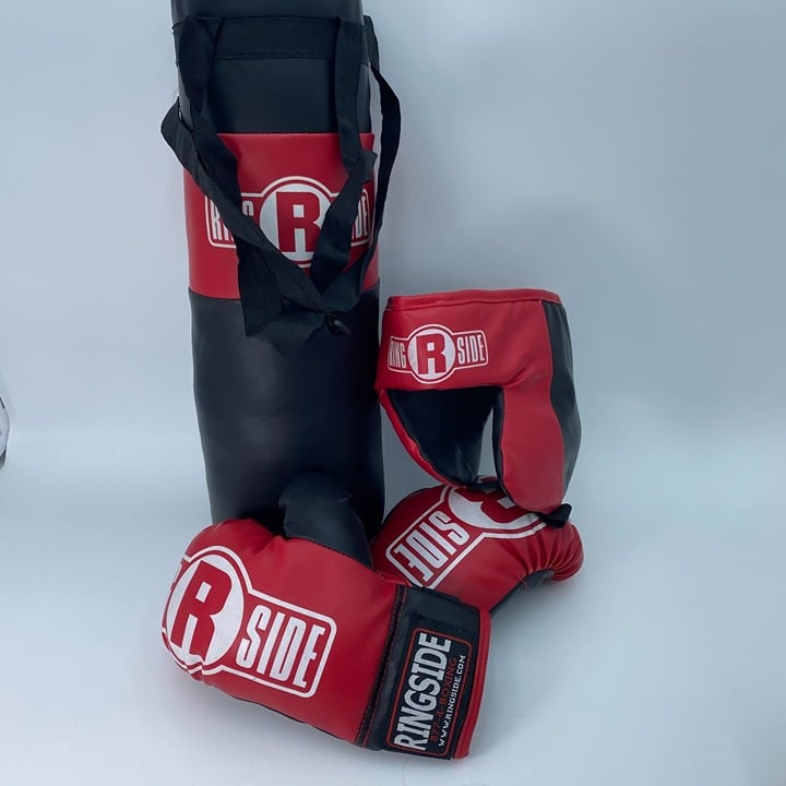 Ringside Kids Boxing Training Set Gloves with Heavy Bag and Helmet