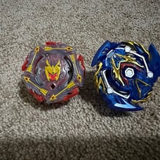Beyblades; launchers; arenas