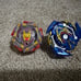 Beyblades; launchers; arenas