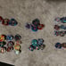 Beyblades; launchers; arenas