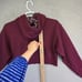 Adidas Cropped Hoodie Womens S Purple 3 Stripes Leopard Animal Print Sweatshirt