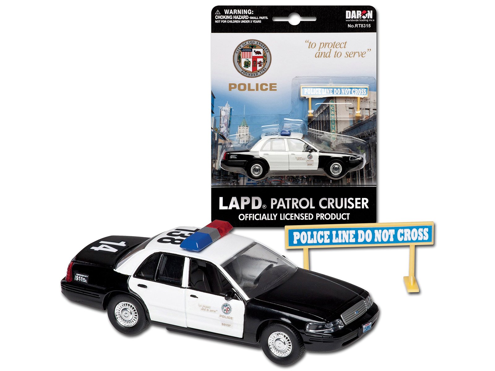 Ford Crown Victoria Police Cruiser Black and White Los Angeles Police Departmen
