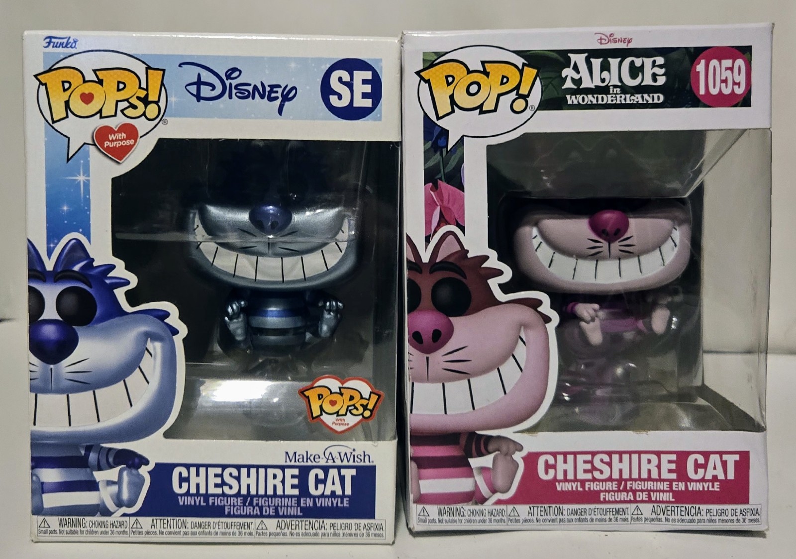 Funko Pop Cheshire Cat Make a Wish Blue Chrome & Alice in Wonderland Edition