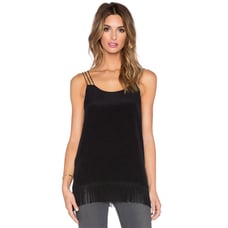 NWOT Cami NYC 100% Silk Fringe Tank