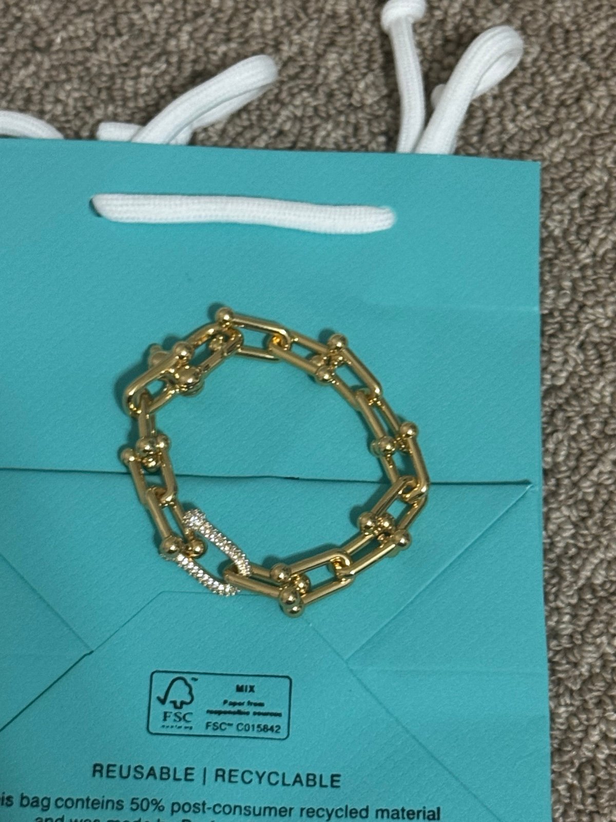 Gold link style Bracelet