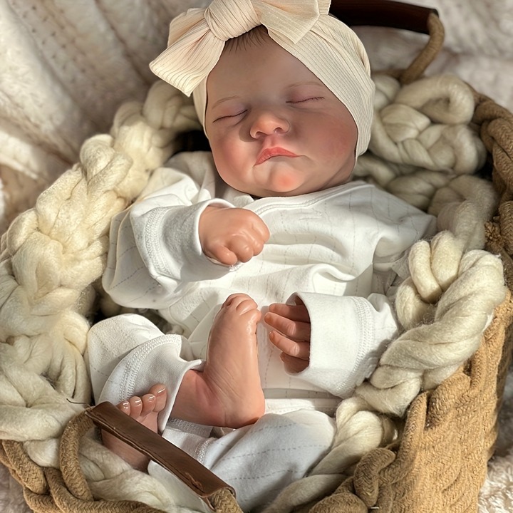 19 Inch/48cm Soft Cloth Body Silicone Vinyl Reborn Doll, High Quality 3D Skin