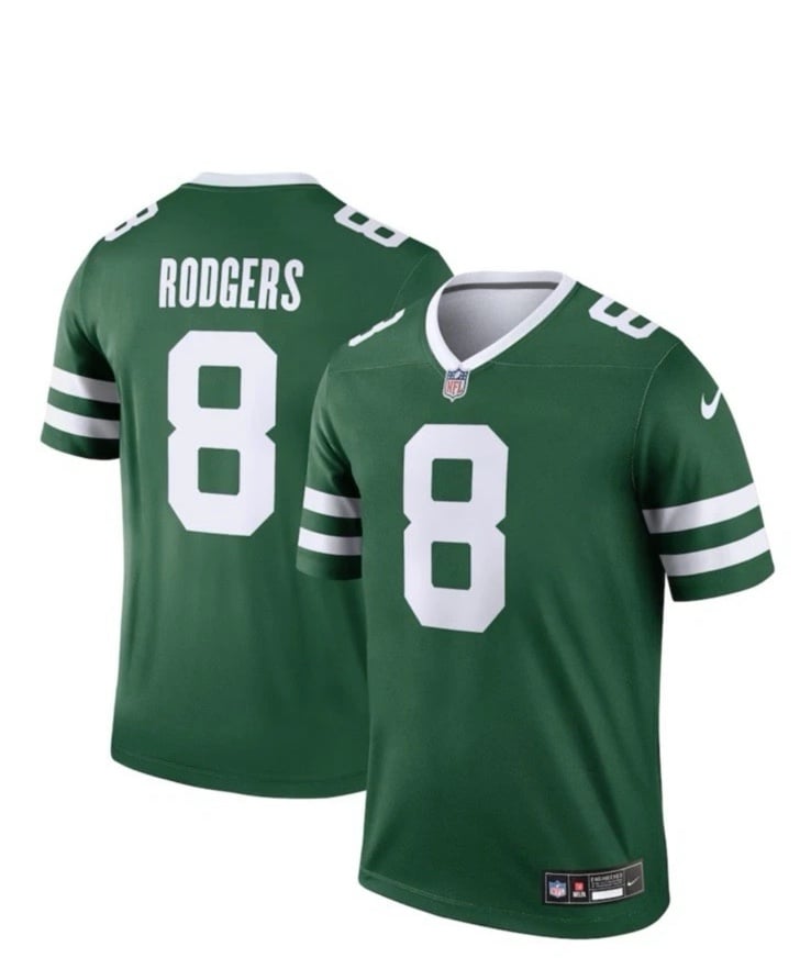 Aaron Rodgers New York Jets Nike Legend Player Performance Top-Legacy Green Sz L