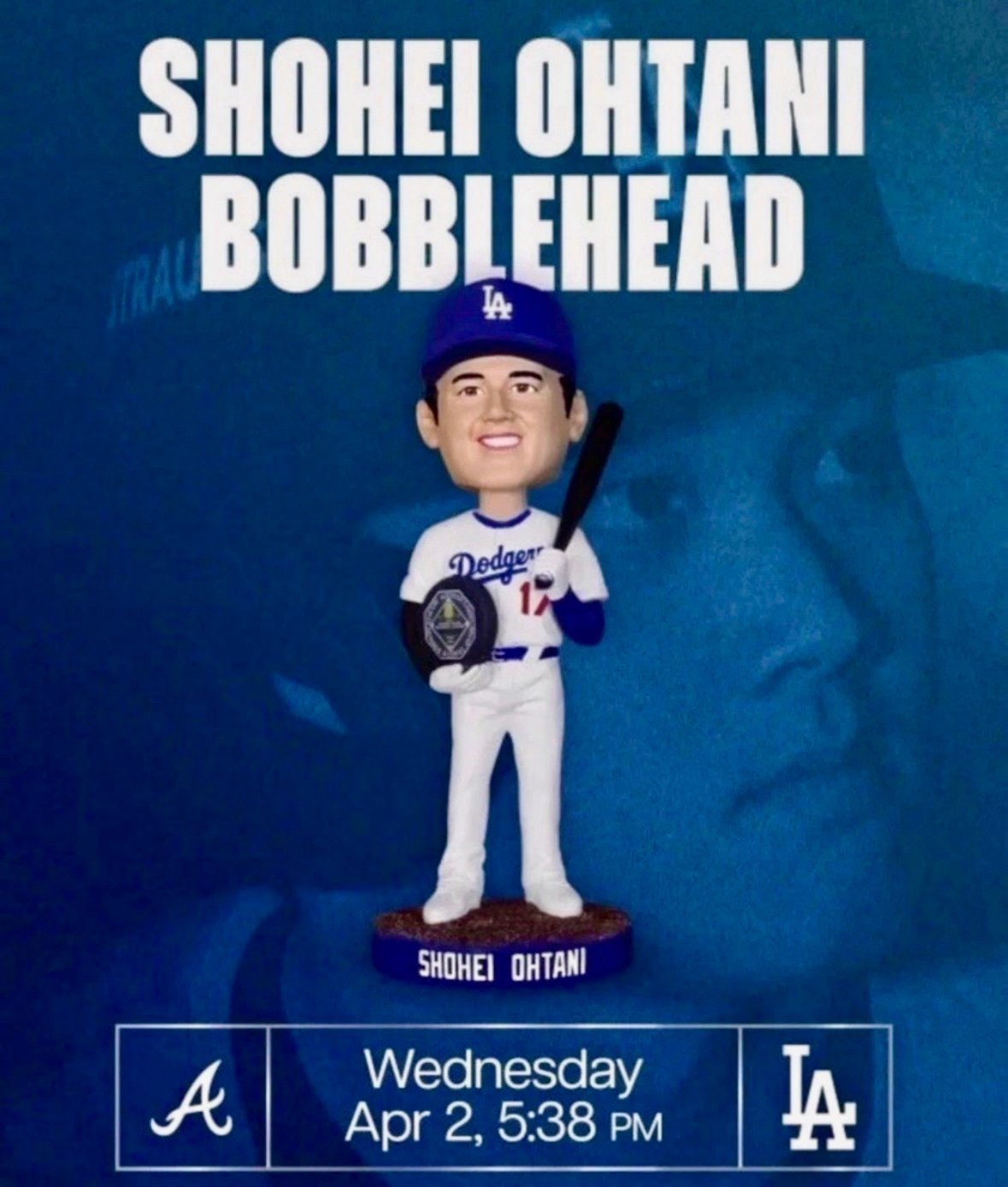 Dodgers Shohei Ohtani MVP Bobblehead SGA Giveaway New 4/2/25