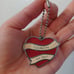 Coach metal Charm Pendent Heart Keychain