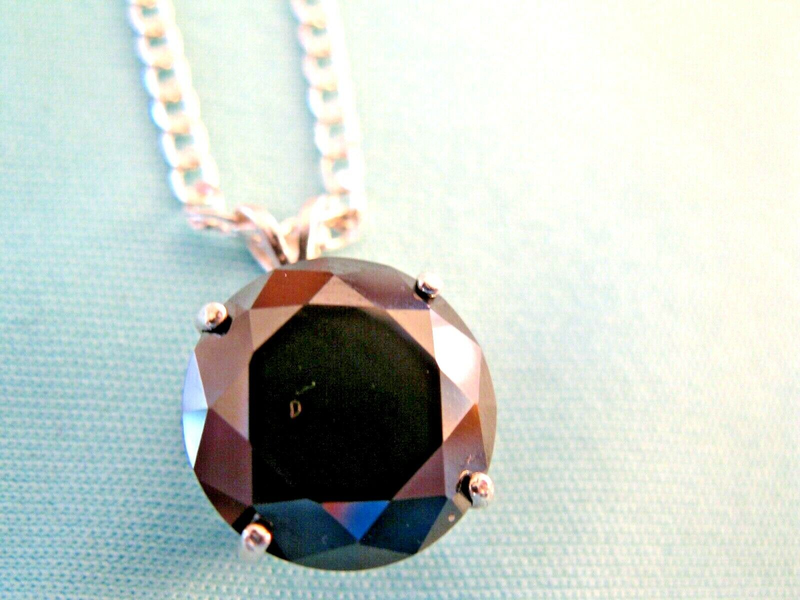 9.05ct REAL BLACK DIAMOND NECKLACE,CERTI FICATE OF AUTHENTICITY,F REE DIA TESTER