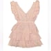 HOUSE OF HARLOW 1960 Mini A-Line Metallic Striped Tiered Ruffled Dress Size M