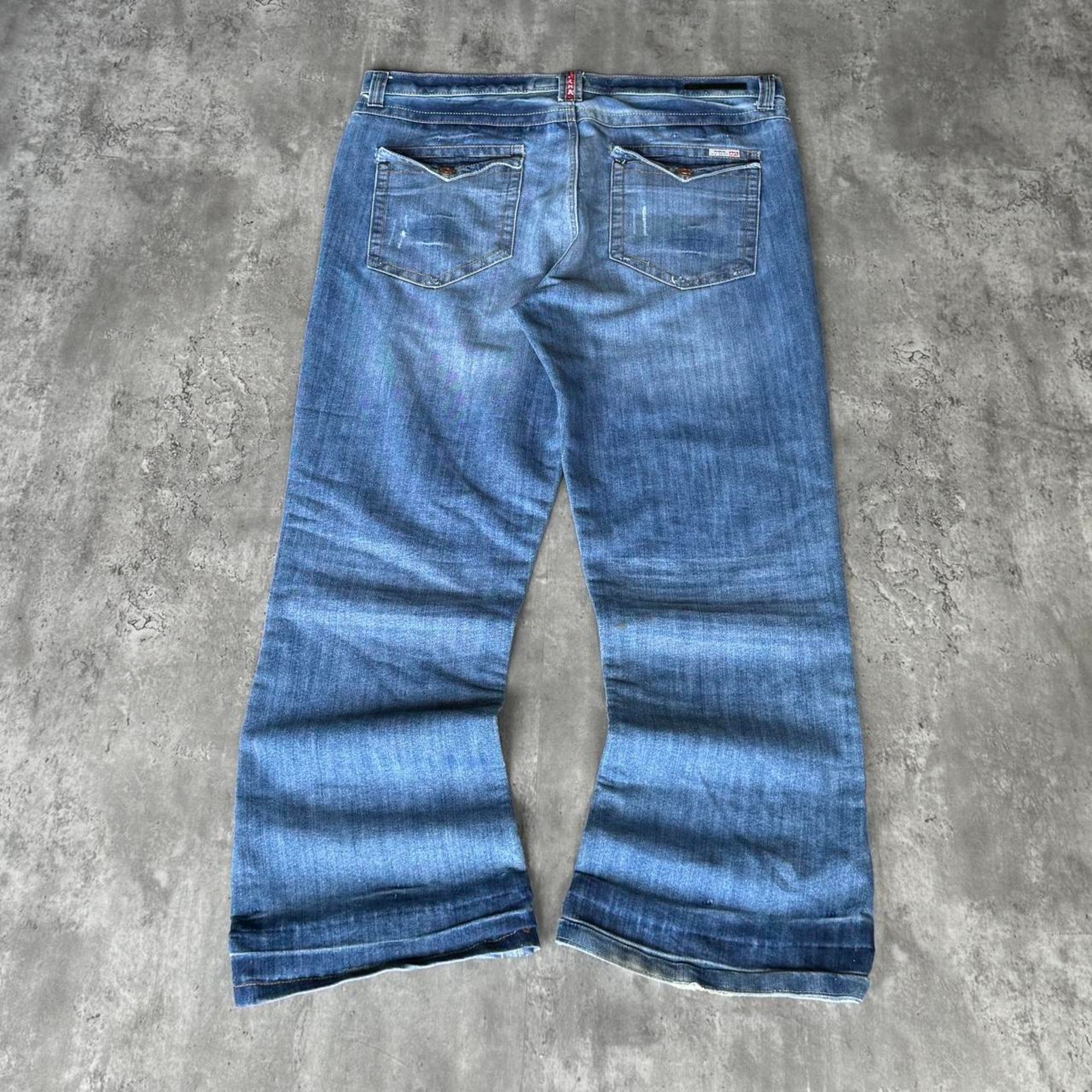 Vintage Y2K Baggy Wide Leg Skater Grunge Cyber Tech Streetwear Denim Jeans