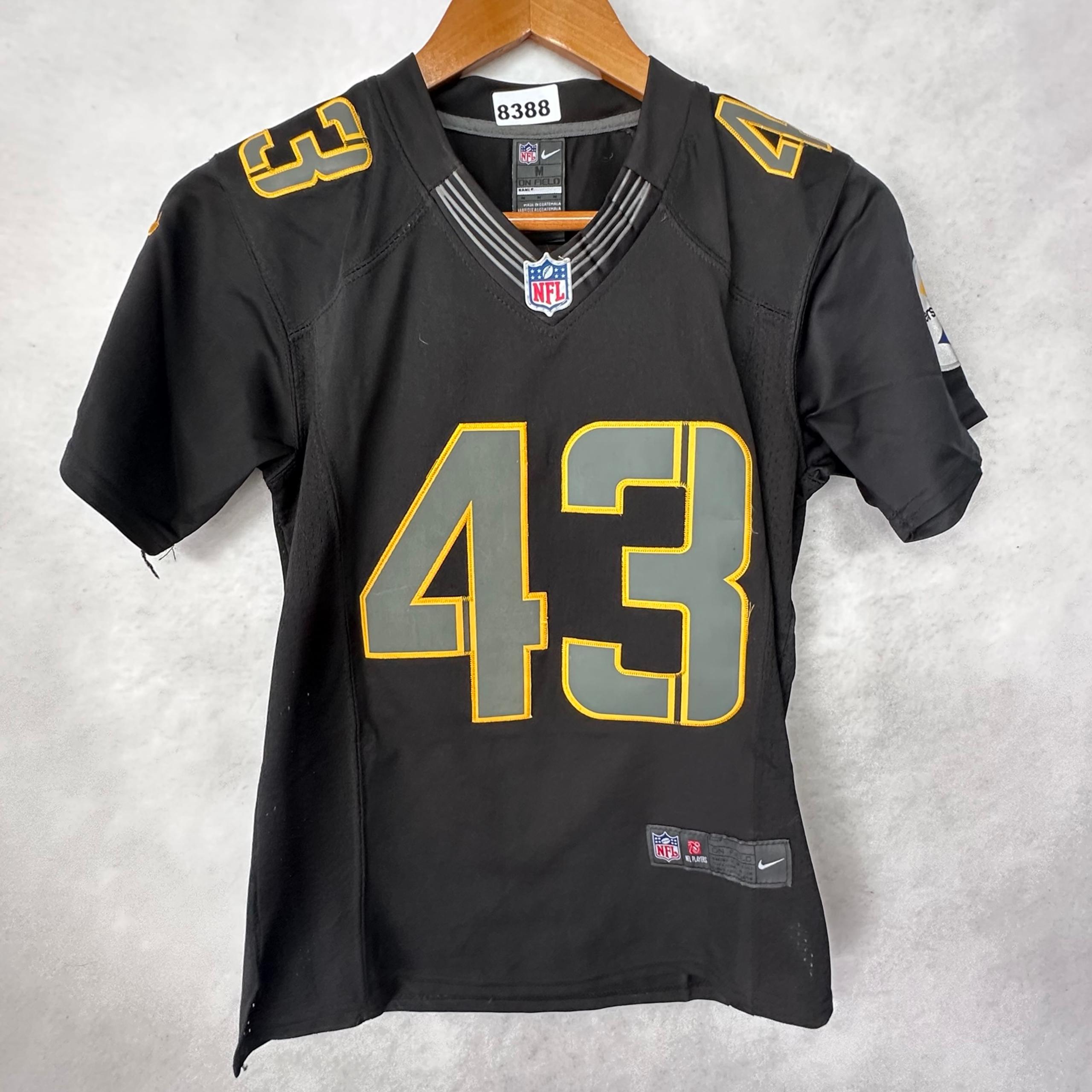 Women's Nike Troy Polamalu #43 Pittsburgh Steelers Black Yellow Jersey Medium 83