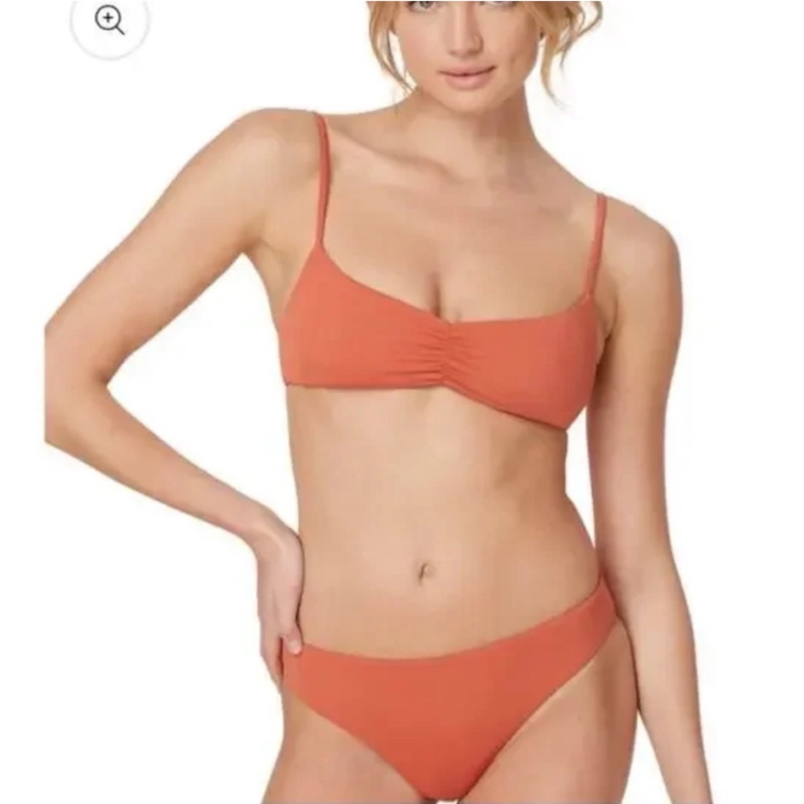 Andie The Symi Bikini Two Piece Cedar Orange Bathing Suit Swimsuit Size XL NWT