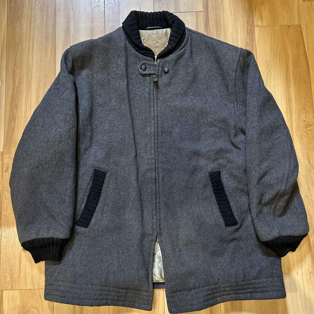 50s Pharaoh Coat Pharaoh Jacket Stadium Jacket CONMATIC Salt and Pepper