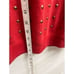 Express Womens Pullover 3/4 Sleeve Scoop neck Studded Front Sweatshirt Red Small