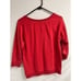 Express Womens Pullover 3/4 Sleeve Scoop neck Studded Front Sweatshirt Red Small