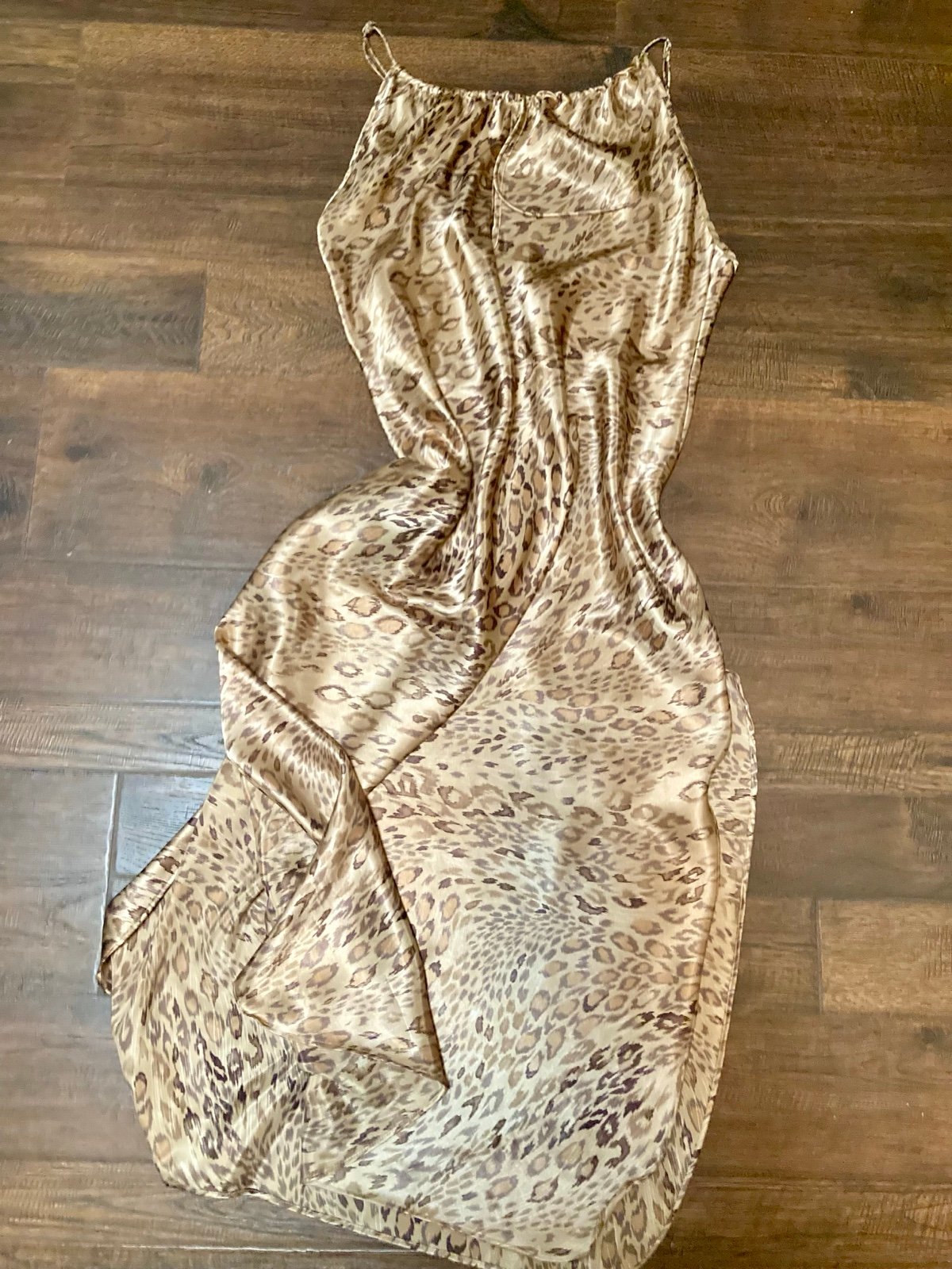 Vintage gorgeous slip gown ~ Leopard print dress oooo yesss