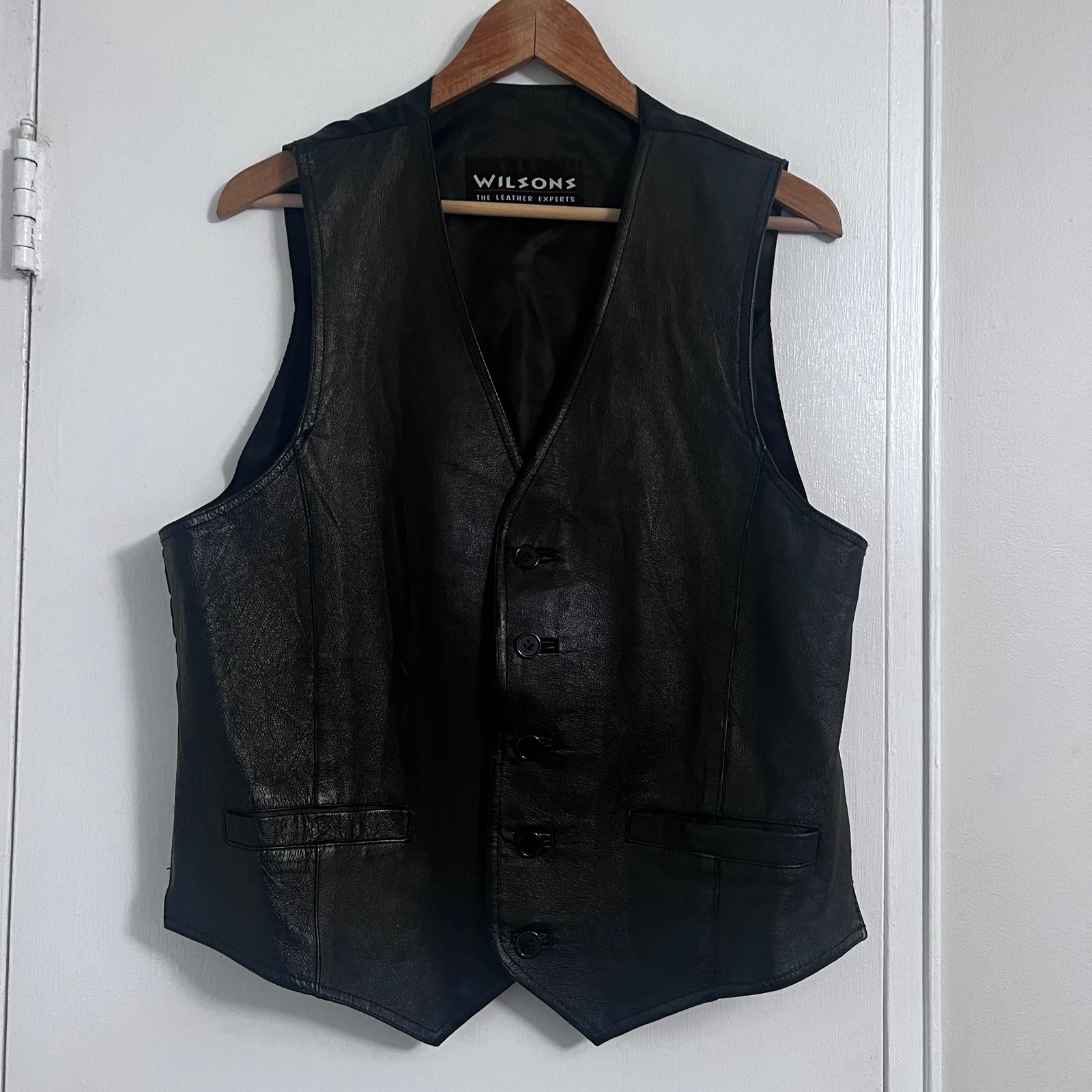 VTG Wilson’s Men Genuine Leather Vest - Biker