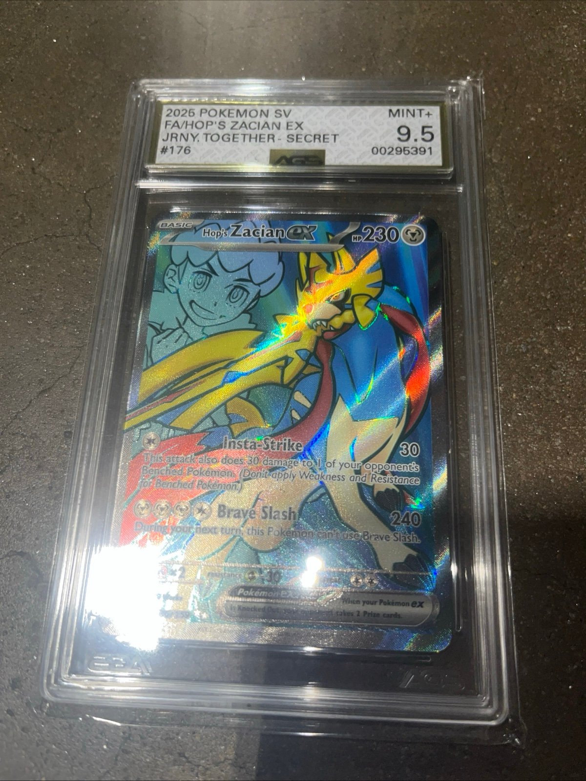 Pokémon hops Zacian PSA 10 Ags 9.5 journey together