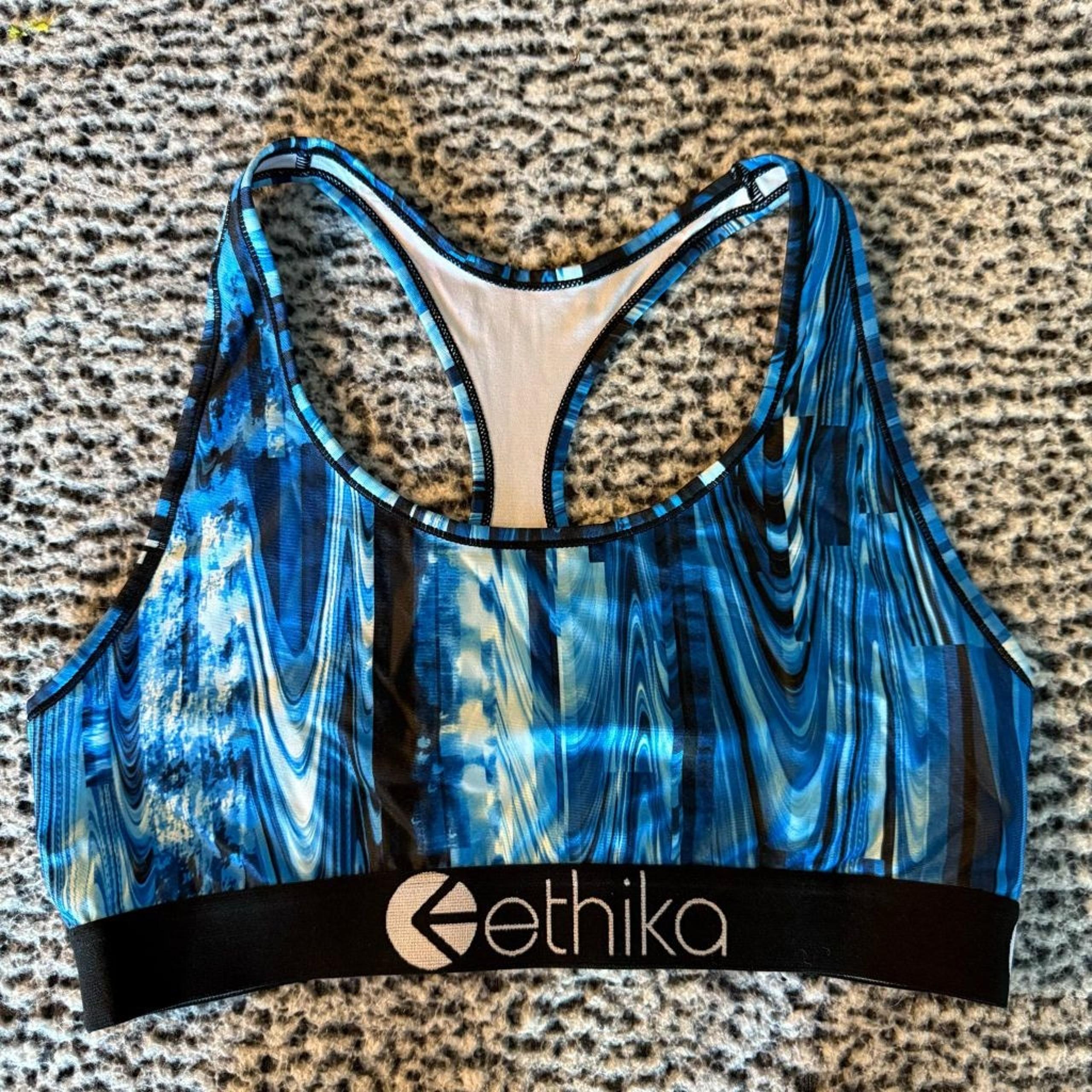 Women's Ethika Sports Bra Size XL Blue